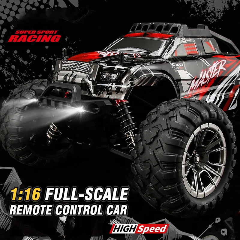 Kf11 Rc Car High-Speed Car 1/16 Full-Scale Remote Control Car Four-Wheel Drive Off-Road Climbing Racing Crawler For Boys Gift