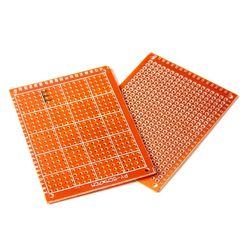 DIY 5x7cm 회로 기판 브레드보드용 납땜 완료 프로토타입 PCB 20개