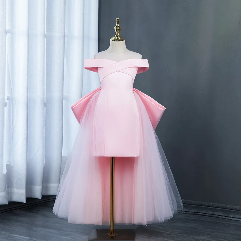 

Girl Communion Dress Children Wedding Bridesmaid Dresses Kids Tulle Boutique Ball Gowns Girls Pageant Performance Vestidos