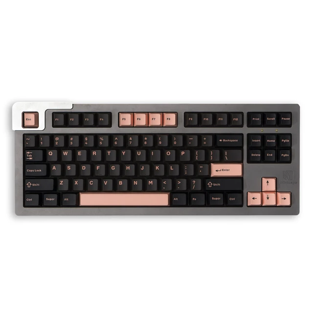 Gmk olva-バックライト付きキーボードキャップ,171キー,ダークカラー 
