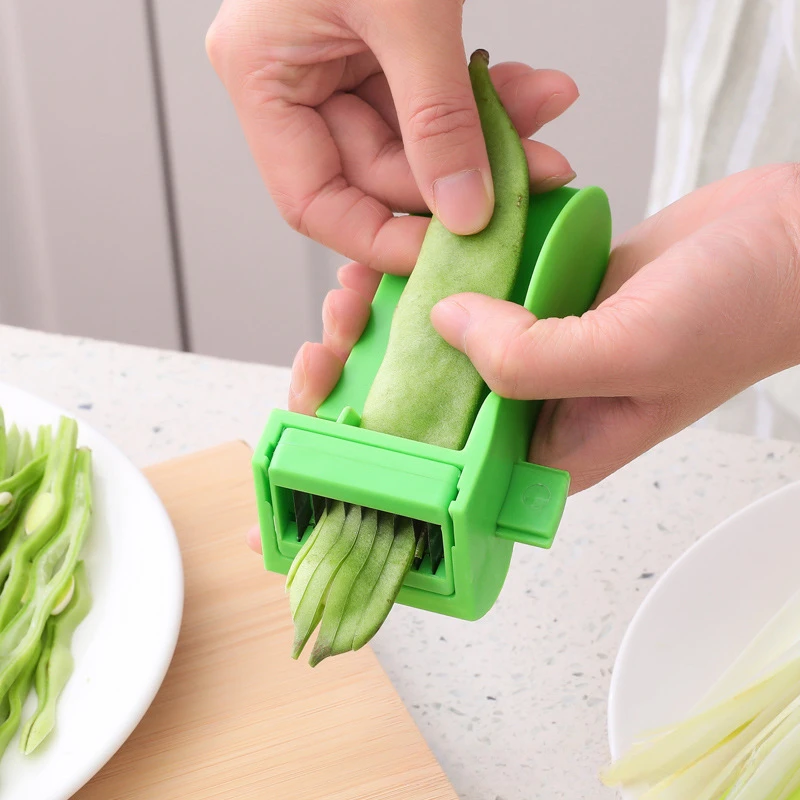 Sharp Bean Slicer Cutter Green Bean Peeler Grattugia Frutta Verdura Stringer Peeler Bean Remover Universal Home Kitchen Gadgets