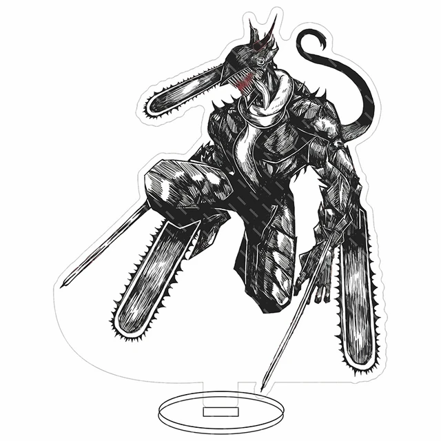 Japão anime homem motosserra figuras makima acrílico stands power personagem  modelo placa decoração sinal de pé