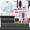 Nail Gel Set Acrylic Nails Kit With LED Lamp Dryer Semi Permanent Gel Varnish Set Professional Nail Art Tools Kit Manicure Set 1