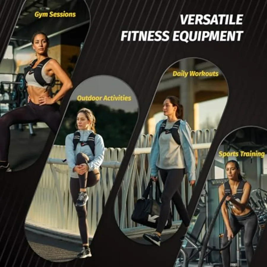 Weighted Vest, 10 lb Weighted Vest for Women and Men, Z-Fit Body Weight Vest with Reflective Stripe & Silicon Soft Iron for Home