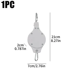 Retractable Heavy Duty Outdoor Plant and Flower Pot Hanger (White - 1PC)