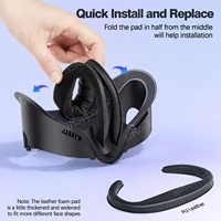 For Quest 3 VR Facial Interface Face Pad Cover with Anti-Light Nose Pad PU Leather Face Cushion for Meta Quest 3 Accessories - Image 3