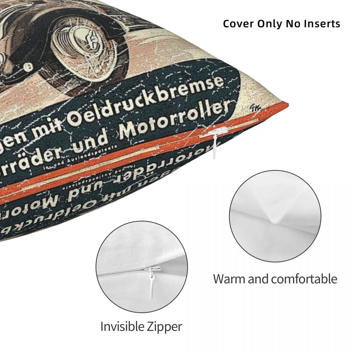 Juego De 2 Fundas De Almohada Antiguas De 16 X 16 Pulgadas Para Automóvil Clásico Antiguo, Ruta 66, Motocicleta, Shabby Chic De Algodón Y Lino, Fundas De Cojín Decorativas Para Dormitorio