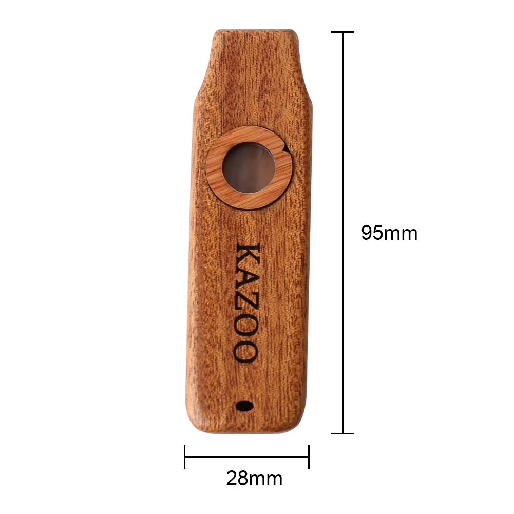 Wooden Kazoo Instruments Portable Wood Harmonica Guitar Ukulele Accompaniment Patry Musical Instrument for Kids Beginner Gift