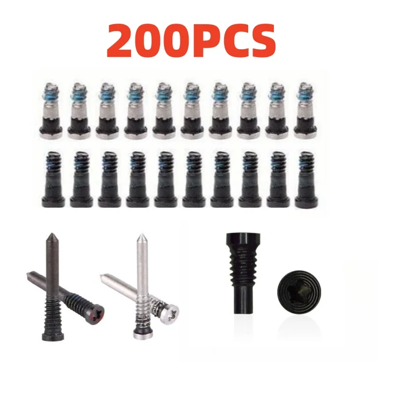 200pcs Back Cover Screw for iPhone 11 12 6S 6 Plus X XR Bottom Dock Connector Five Star Pentalobe Screws mobile phone screws