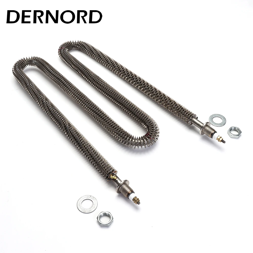 

DERNORD W Shape Finned Heater 220V Industrial Heating Element 1kw/1.5kw/1.8kw/2kw/2.5w Stainless Steel 304 Electric Air Heater