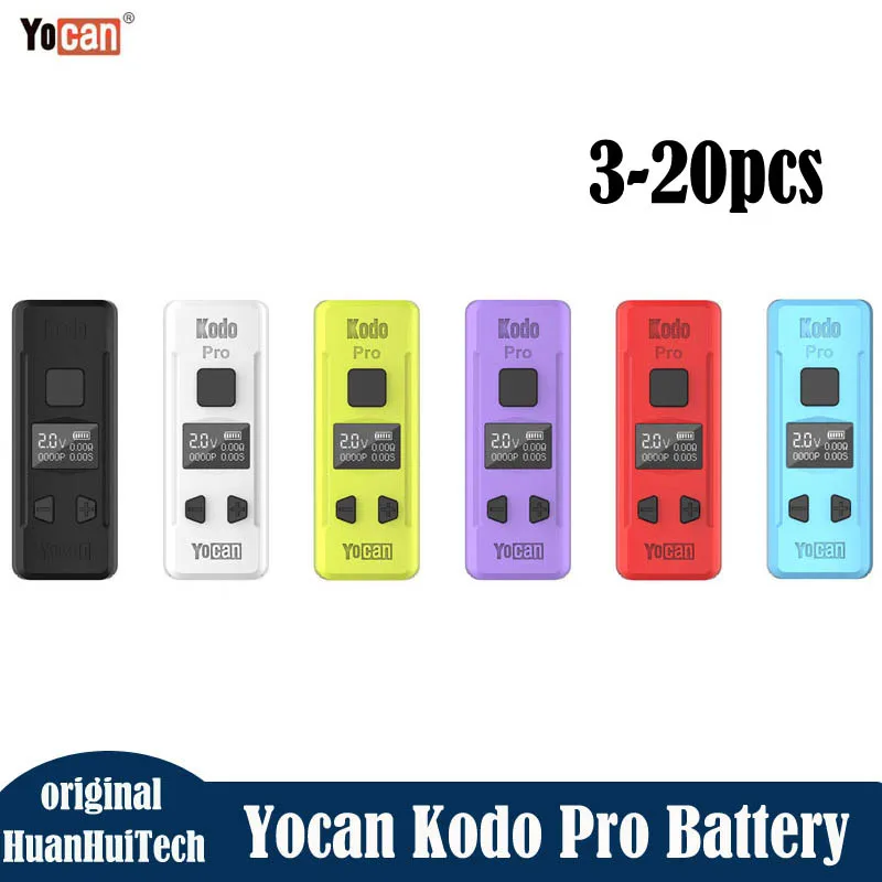 

3-5pcs Original Yocan Kodo Box Mod Vape Rechargeable 400mAh Battery OLED Display 10s Preheat Adjustable Voltage For E-Cigarette