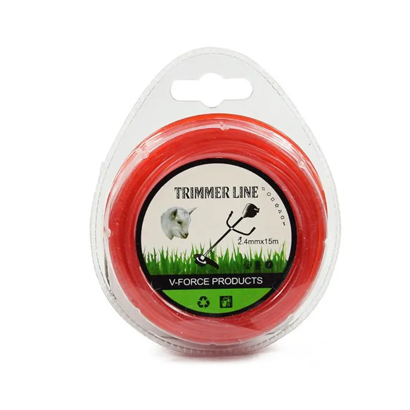 Grass Trimmer Line Trimmer Line 2.4mm&times;15m Grass Cut Strimmer Line Round Nylon Cord Wire String For Grass Trimmer
