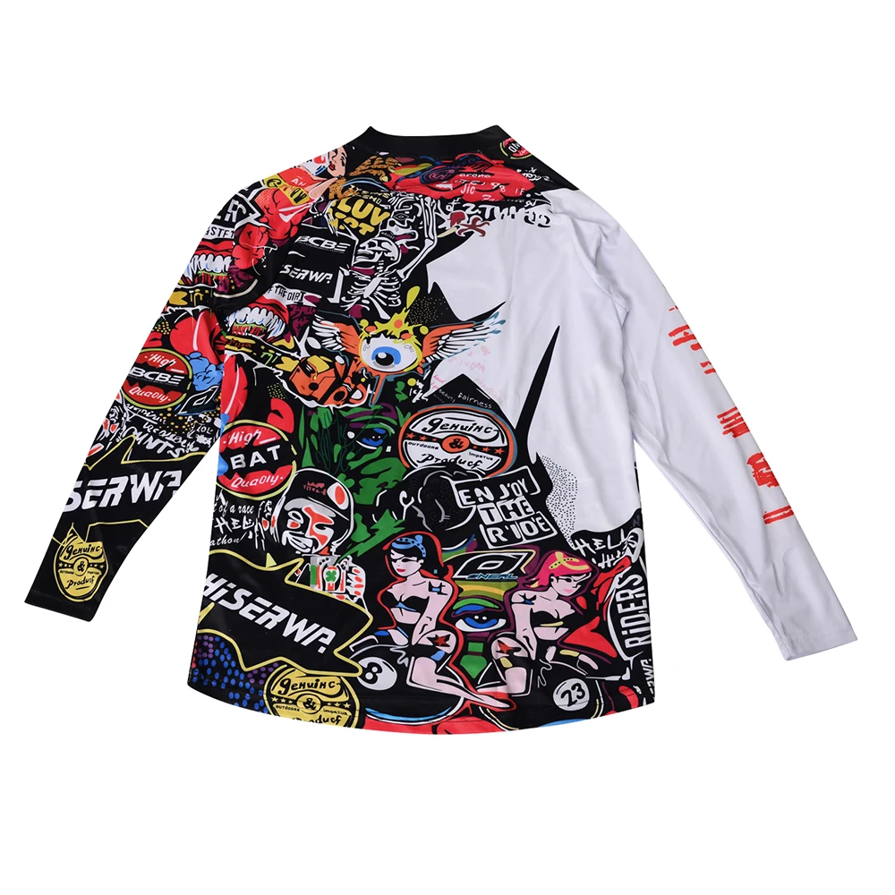 HISERWA Radtrikot Mountainbike-Bekleidung für Herren MTB-Trikot Motocross Hombre Motorrad-Radsport Crossmax Shirt Camiseta – Detail 10