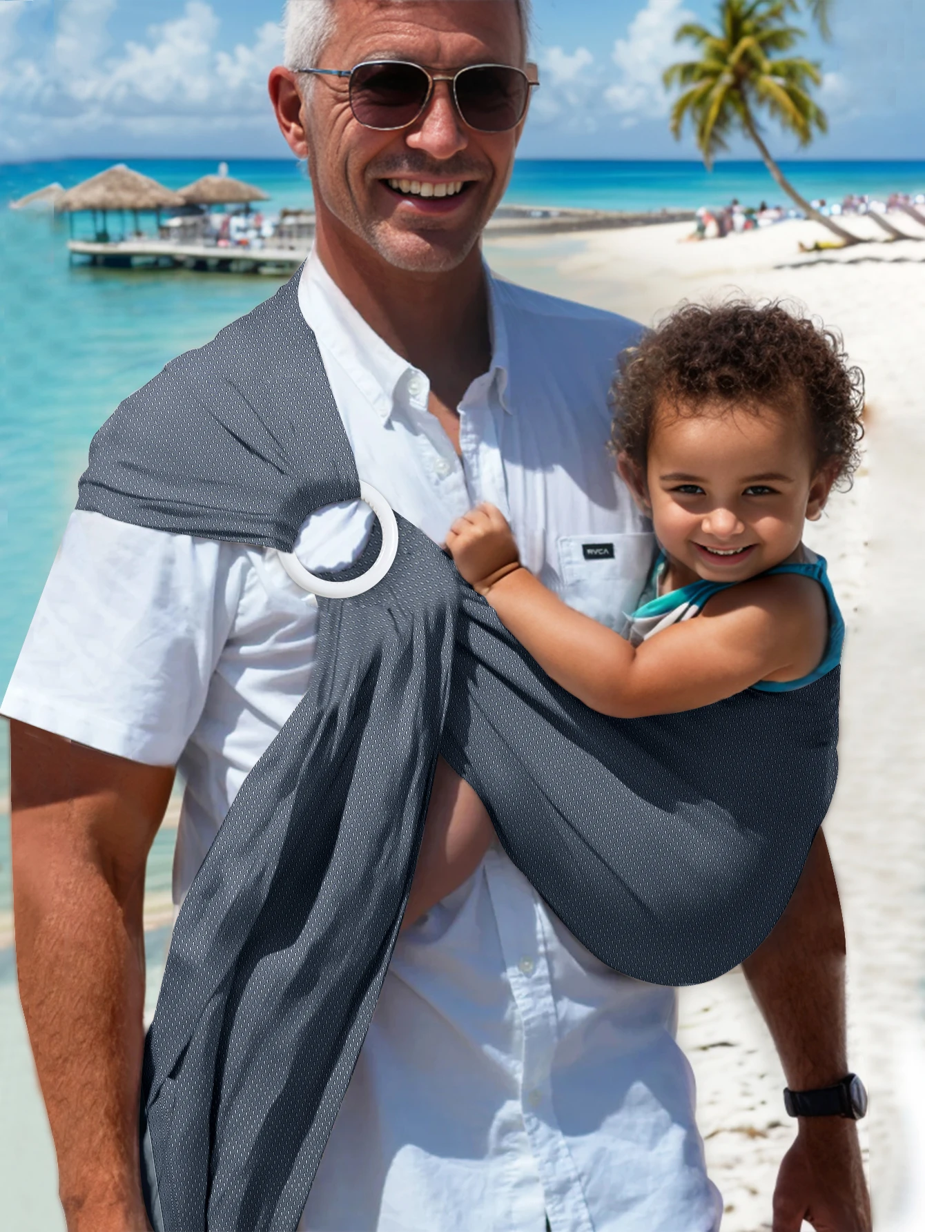 Baby Water Ring Sling Carrier | Lightweight Breathable Mesh Baby Wrap for Infant, Newborn, Kids and Toddlers 3
