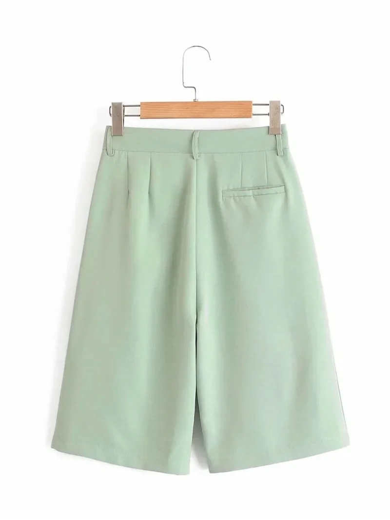 Casual Blazer Shorts Candy Colors Women Elegant Loose All Match Simple High Waist Suit Shorts Sweet Girl Style Commute Clothing