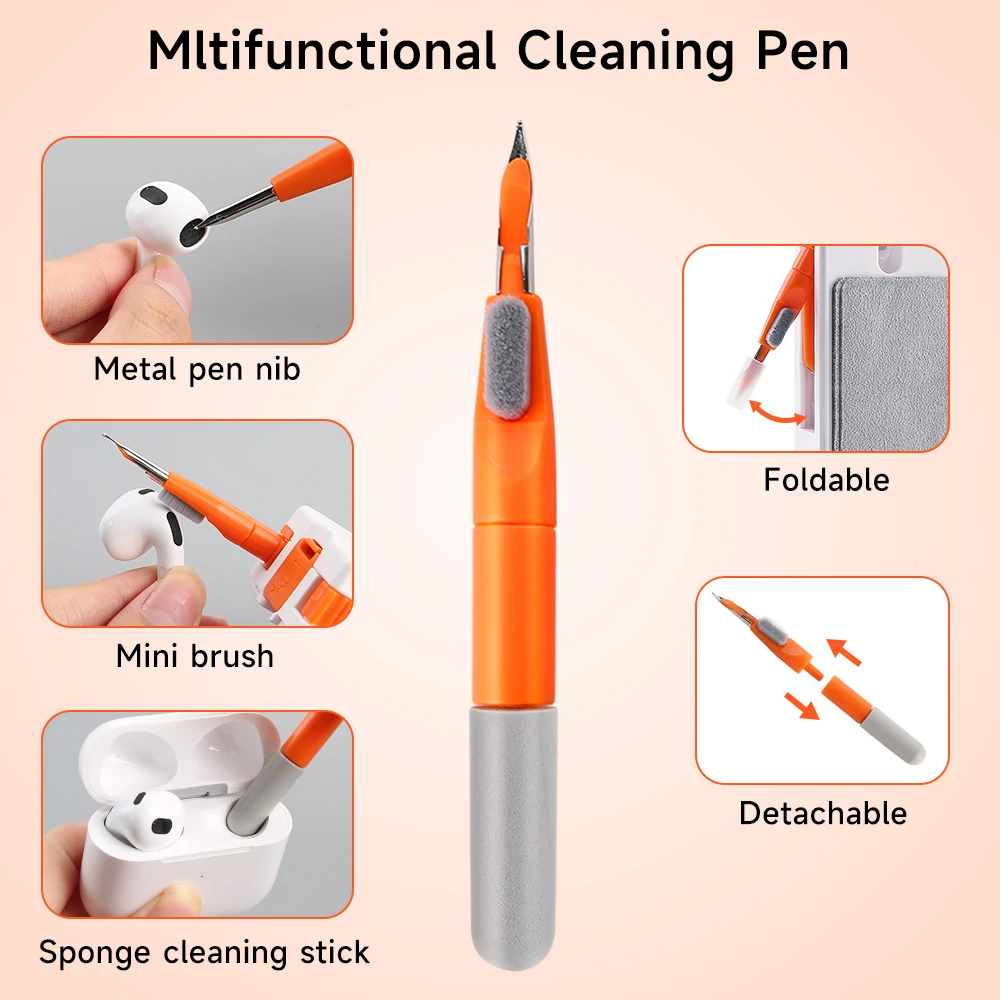 Cleaning Kit 11-in-1 Computer Cleaning Kit Bluetooth Earphone Cleaner Pen Keyborad Camera Brush Sim Card Ejector Keycap Puller Phone Holder