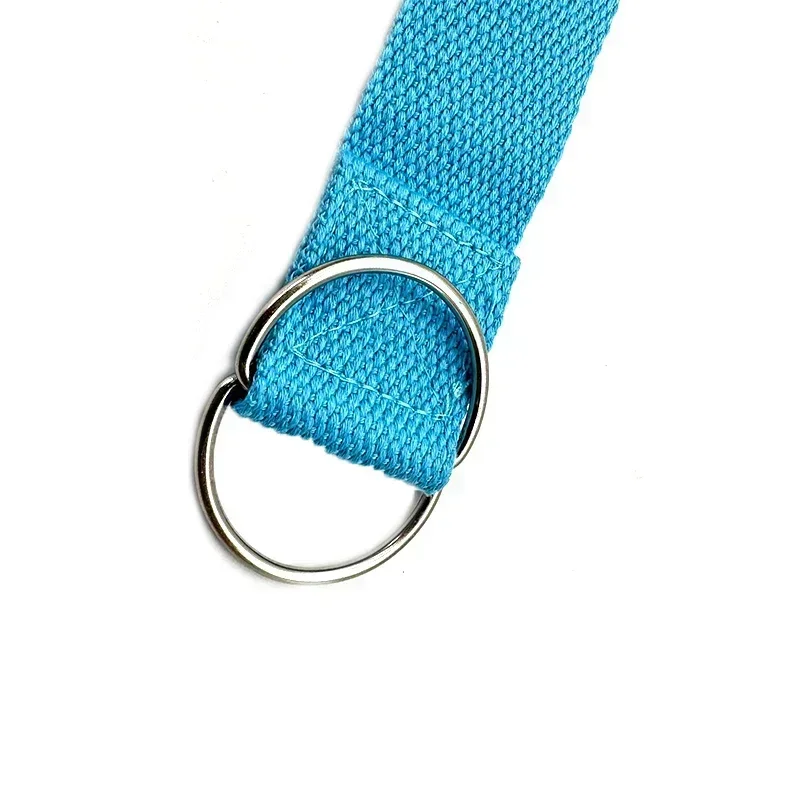 1.8mx3.8cm D-Ring Buckle Yoga Strap Adjustable Gives Flexibility for Yoga Stretching Durable Cotton Exercise Straps