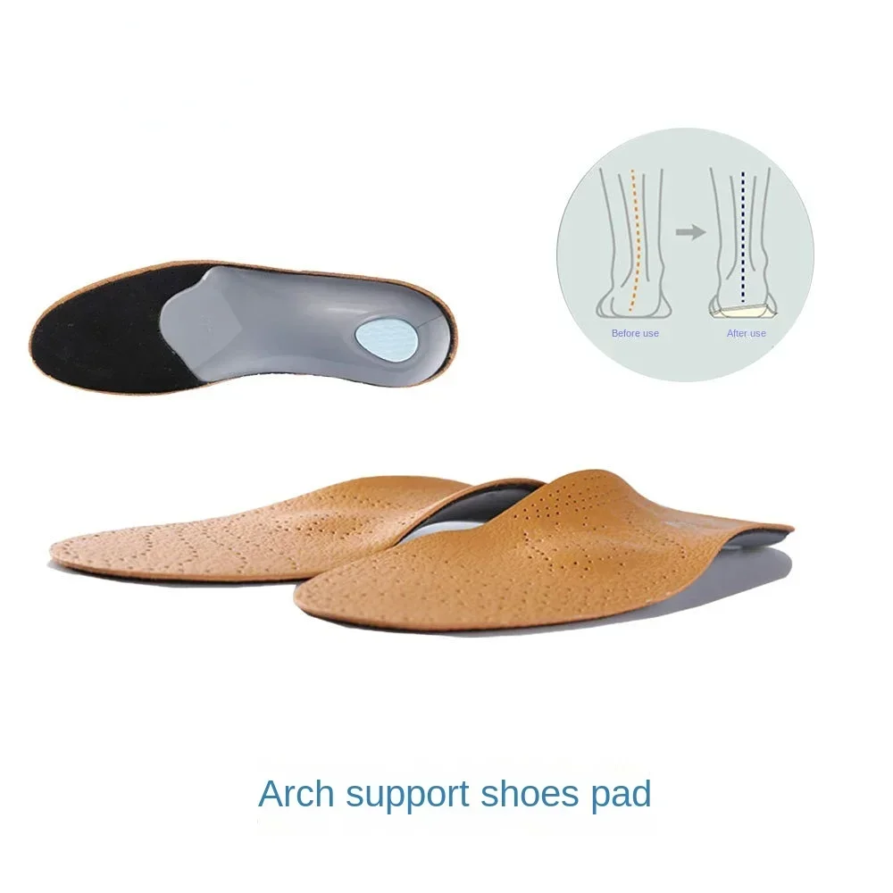 Leather Orthotic Insole For Flat Feet Arch Support Orthopedic Shoes Sole Insoles For Feet Men Women Children O/X Leg Corrected