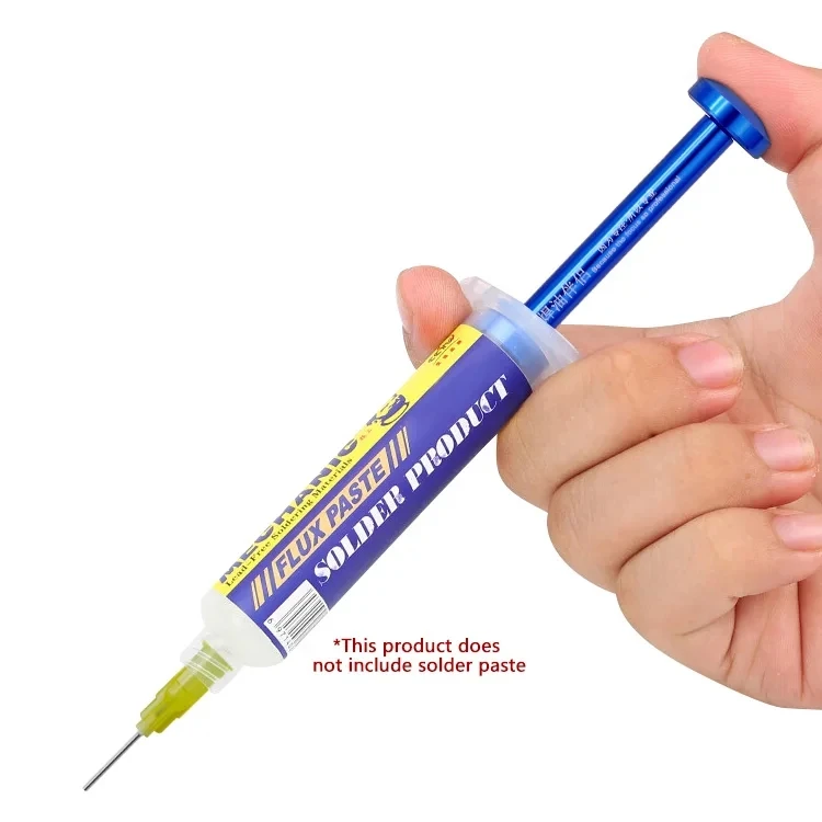 1 Stück Löt verstärker Aluminium legierung Booster Paste Flussmittel Schweißen Lötöl schieber manuelle Spritzen kolbensp ender Reparatur – Detail 5