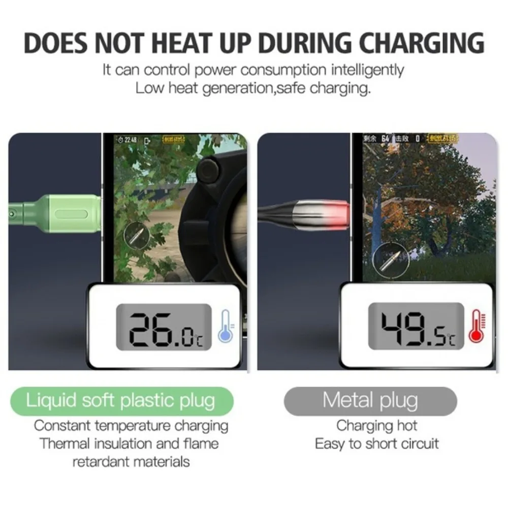 Durable Liquid Silicone Fast Charging USB Cable, Micro USB & Type C, 1m-3m Options