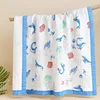 6 Layers Muslin Cotton Baby Receiving Blanket Infant Kids Swaddle Wrap Blanket Sleeping Warm Quilt Bed Cover Muslin Baby Blanket 6