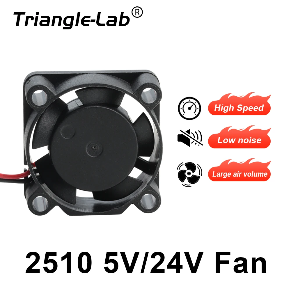 Trianglelab ® Neuer Geräuschloser DC2510 Lüfter 2,5CM 25*25*10MM Projektionslampe Laser 5V24V Kühllüfter für Hotend Extruder 3D-Drucker