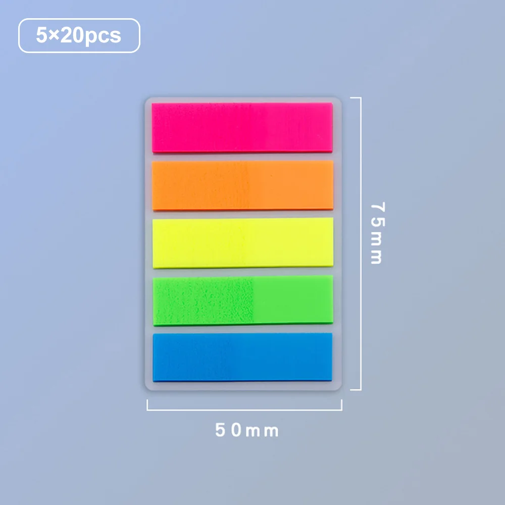 200 sheets Posted it Transparent Sticky Note Notebook Memo Pad