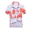 Summer Breathable Hawaiian Shirts Men Coconut Tree Printed Short Sleeve Button Down Vacation  Plus Size 3