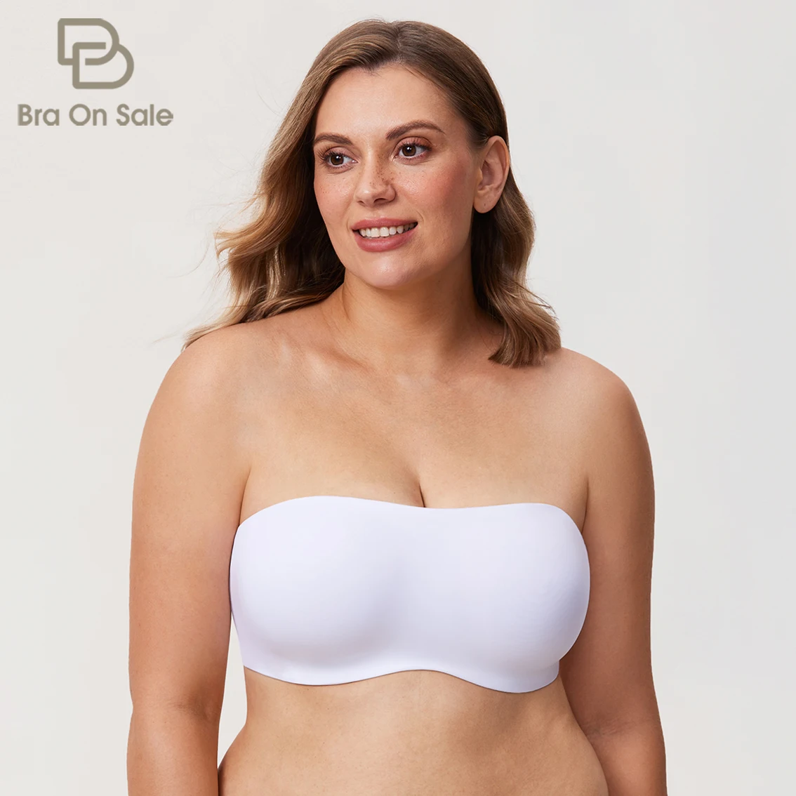 Smooth Bandeau Silicone-Free Bra Seamless Comfort Underwire Plus