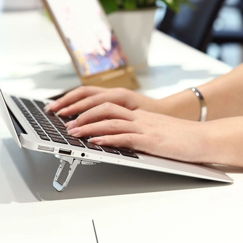 Laptop Stand Self-Adhesive Portable Laptop Stand Invisible Computer Stand Foldable Ergonomic Desktop Bracket for Nillkin Tablets H3CA