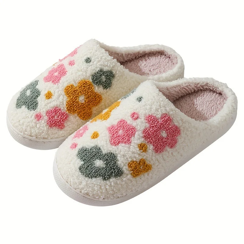 Women Indoor Slippers Warm Plush Home Slipper Autumn Winter Shoes Woman House Flat Floor Soft Silent Slides for Bedroom 5