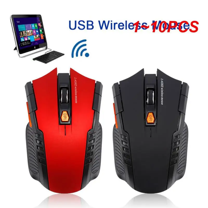 1 ~ 10Pcs Mouse Da Gioco Mouse Wireless 1600Dpi 2.4Ghz Mouse Per Computer Wireless Mouse Per Computer Ergonomico Per Laptop