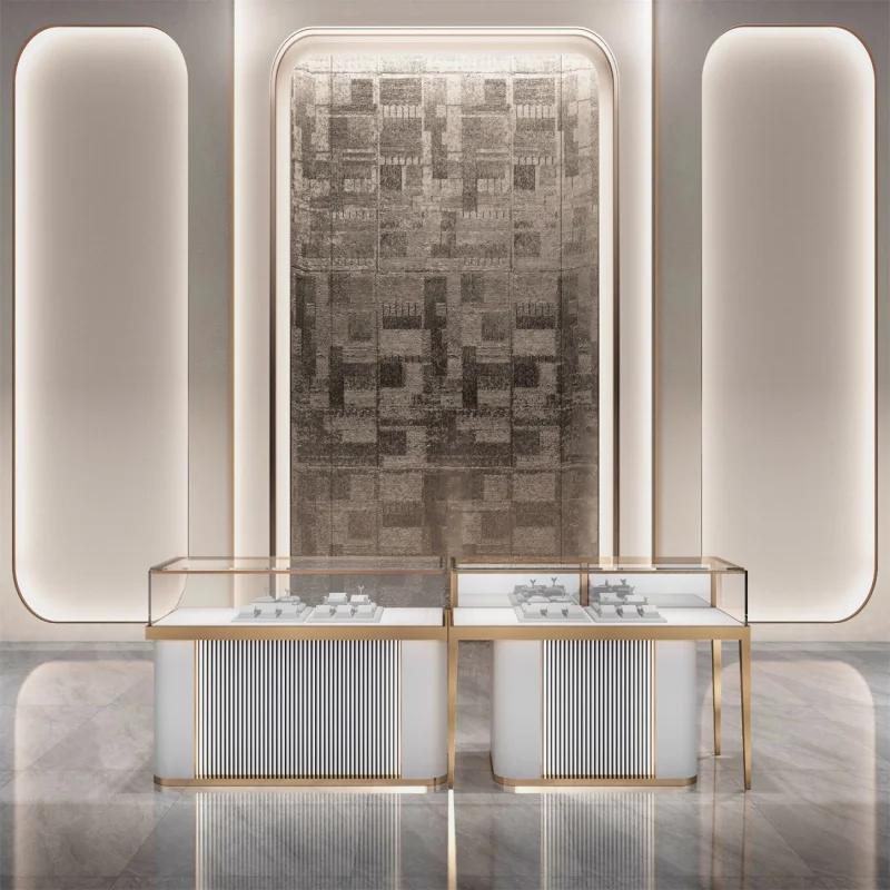 맞춤형 로고 럭셔리 쥬얼리 디스플레이 캐비닛, 잠금 지지대 포함, OEM / ODM