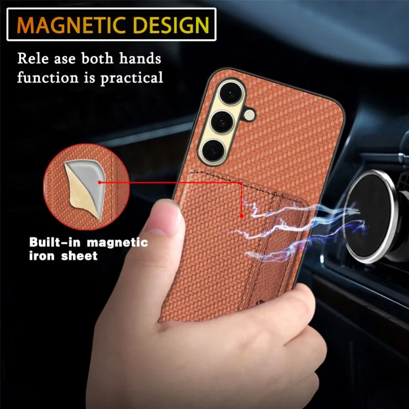 Luxury Leather Wallet Phone Case with Card Holder & Magnetic Stand