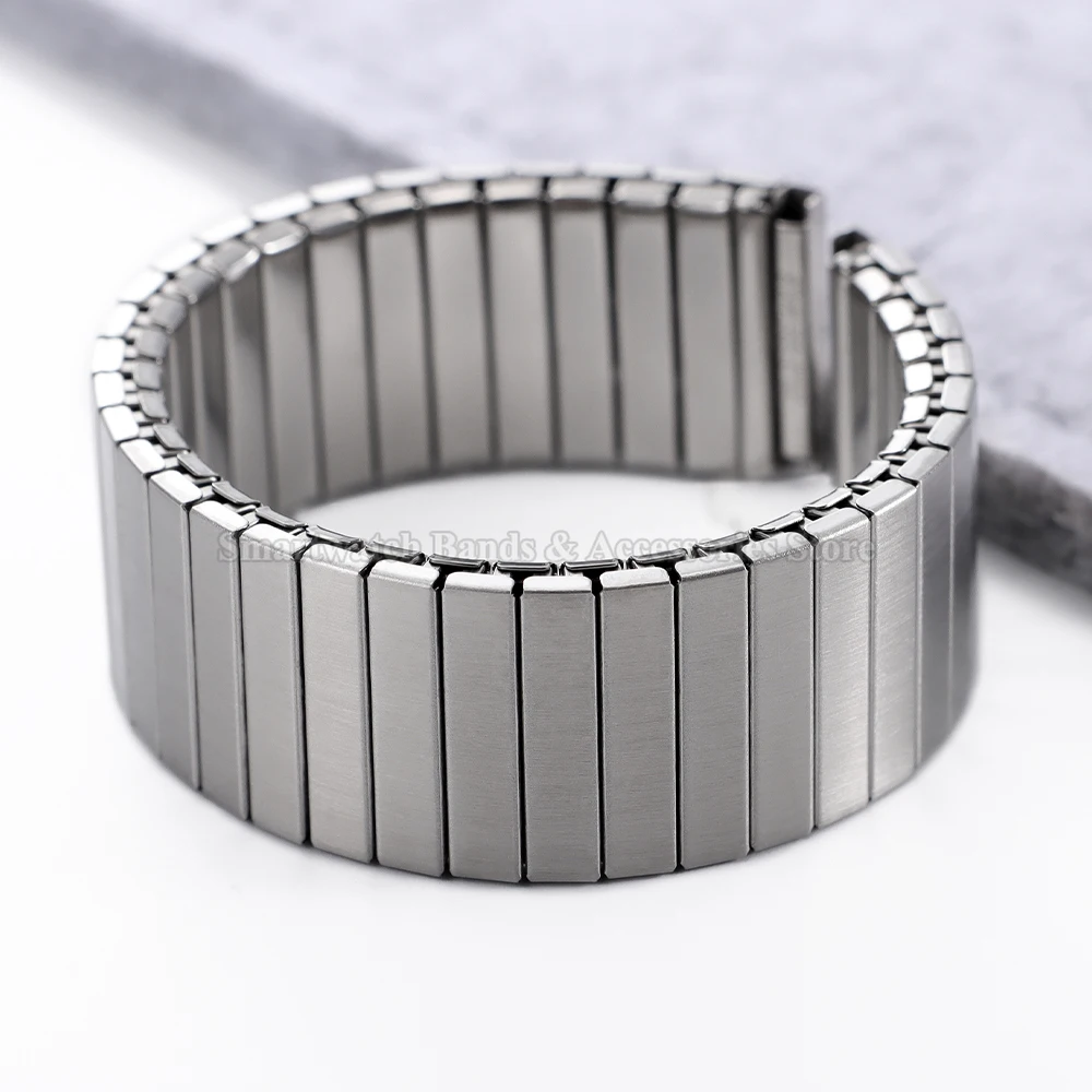 Universal Stainless Steel Expansion Stretch Watch Band - Metal Elastic Wrist Bracelet
