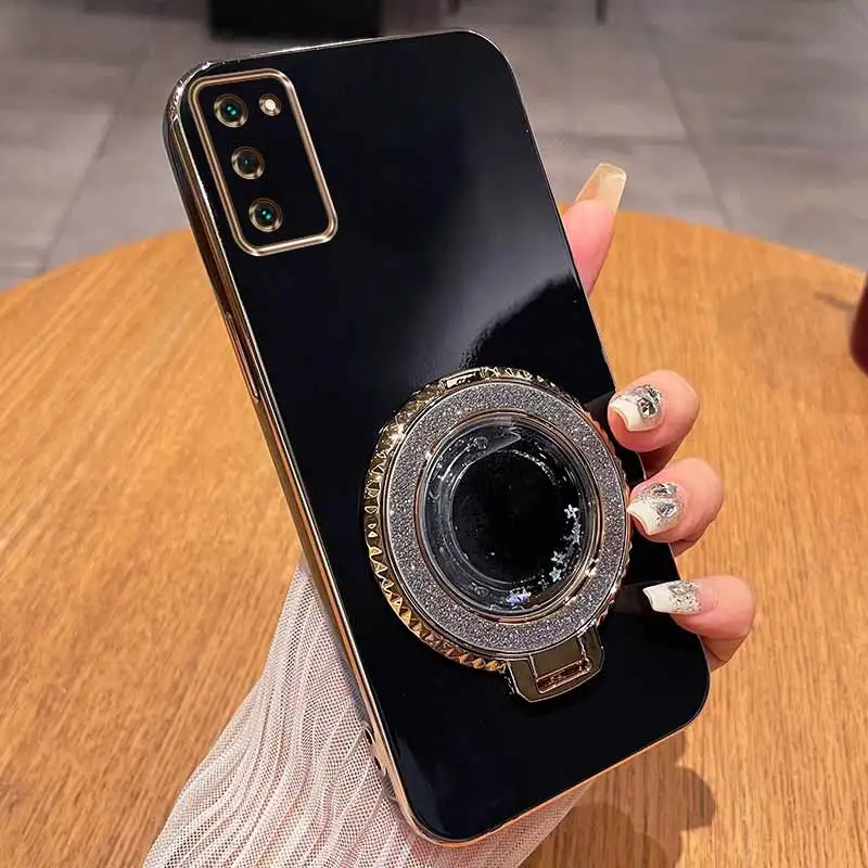 Circular Support Plating Phone Case Cover