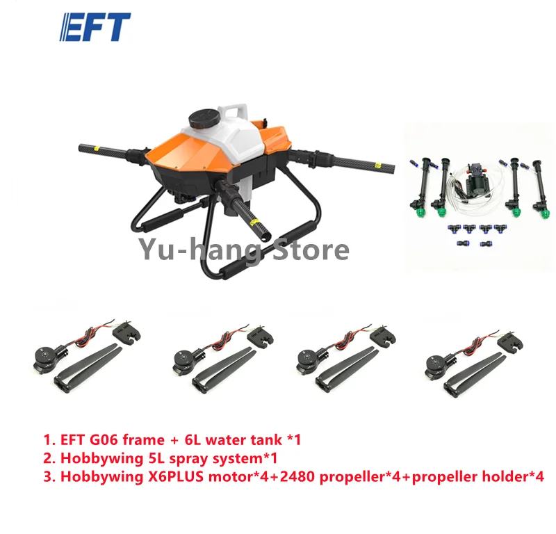 EFTG06V206L6kgelectricagriculturaldronesprayerHobbywingX6