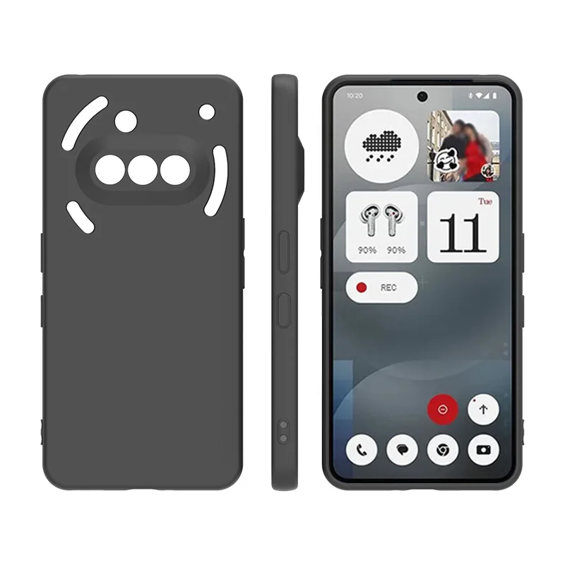 Black Matte Silicone Shockproof Protective Phone Case