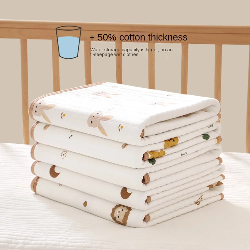 Tappetino impermeabile Tappetino per pannolini per neonati Tappetino per fasciatoio per bambini traspirante Tappetino per fasciatoio fisiologico per pannolini per bambini Fasciatoio in puro cotone