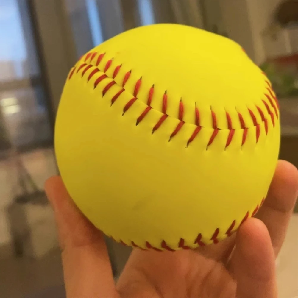 1Pcs 12-Inch Sports Practice Softball Official Size Weight Unmarked PVC Dia.9.7cm Training Softball Baseball Equipment