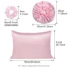 Luxury 4PCS/LOT 2 Pillowcase Hair Scrunchie Night Hat Set Fashion Imitation Silk Satin Pillowcase Sleep Set tool Silkly Cap 2