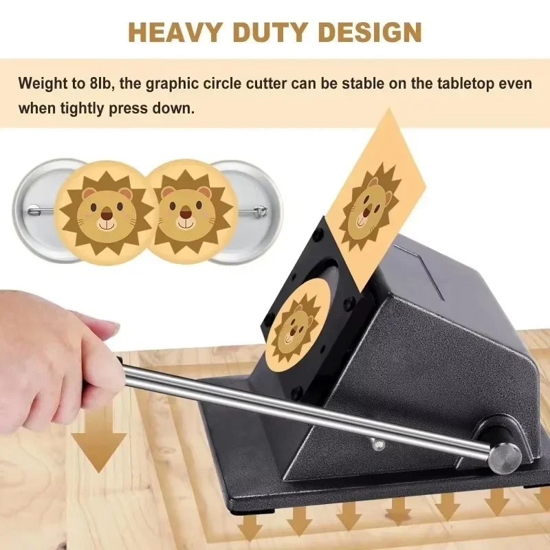 25/32/44/58/75mm Button Paper Cutter Circle Paper Punch Cutter Graphics Punch DIY Button Badage Card Cutting Machine
