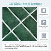 1/10pcs 3D กระเบื้องสติกเกอร์ Self-กาวกระเบื้องสีเขียว Backsplash ห้องน้ําสติกเกอร์กระเบื้อง,น้ําและแม่พิมพ์,30x30 ซม. 3