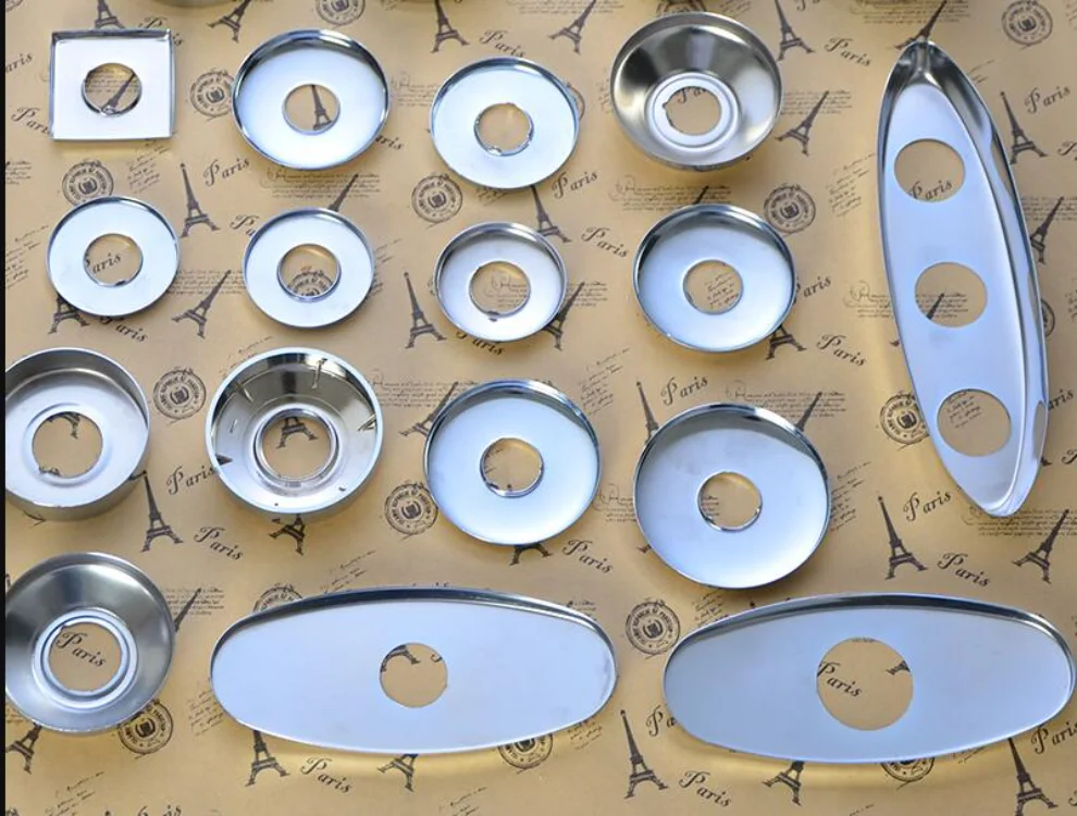 Description Picture 4 of itemFaucet Decorative Cover Stainless Steel Water Pipe Connector Heighten Valve Panel Shower Kitchen Faucet Accessories