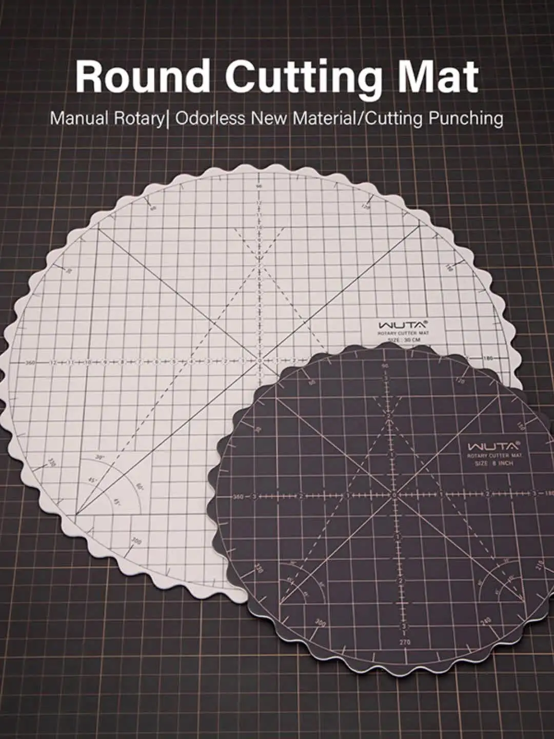 CENPEK Cerchio Rotativo Tappetino da Taglio Diametro 22,9 cm Autogenerante per qualsiasi tavolo Protezione Consiglio Trapunta Tessuto Fare Artigianato Cucito Quilting Progetti Rotante Cutter Pad