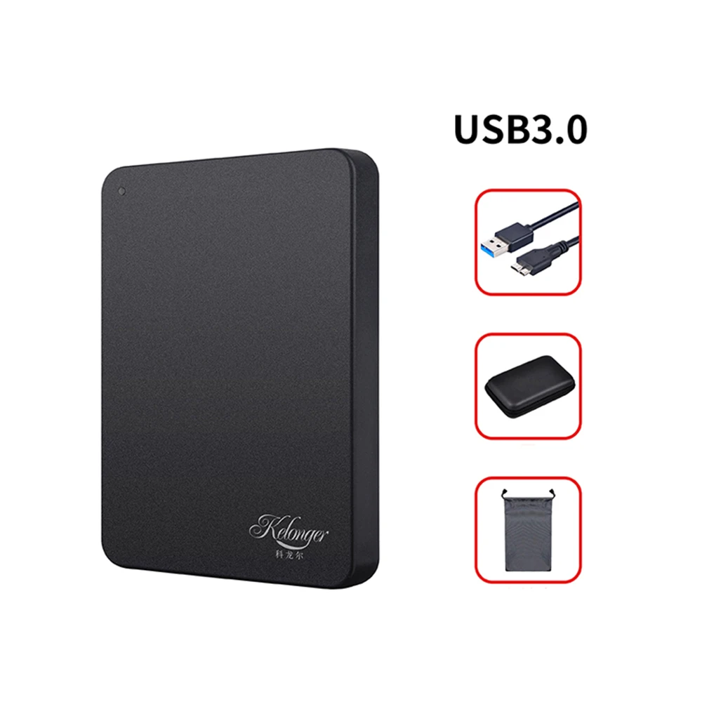USB 3.0 Mobile Hard Disk 250GB 320GB 500GB 1TB HDD Storage Devices 2.5inch Portable External Hard Drive Compatible for WIN&MAC