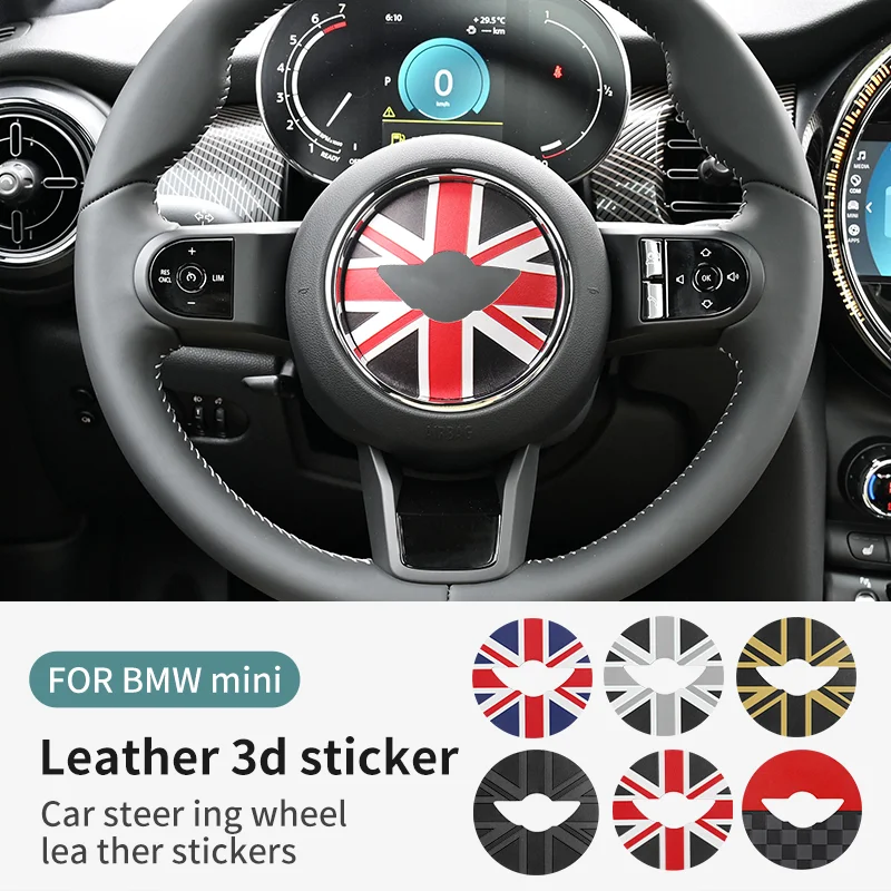 Car Steering Wheel Sticker For Mini Cooper R55 R56 R57 R60 R50 R52 R53 F56 F54 F60 PU Leather Stickers Interior Car Accessories Car Steering Wheel Sticker For Mini Cooper R55 R56 R57 R60 R50 R52 R53 F56 F54 F60 PU Leather Stickers Interior Car Accessories