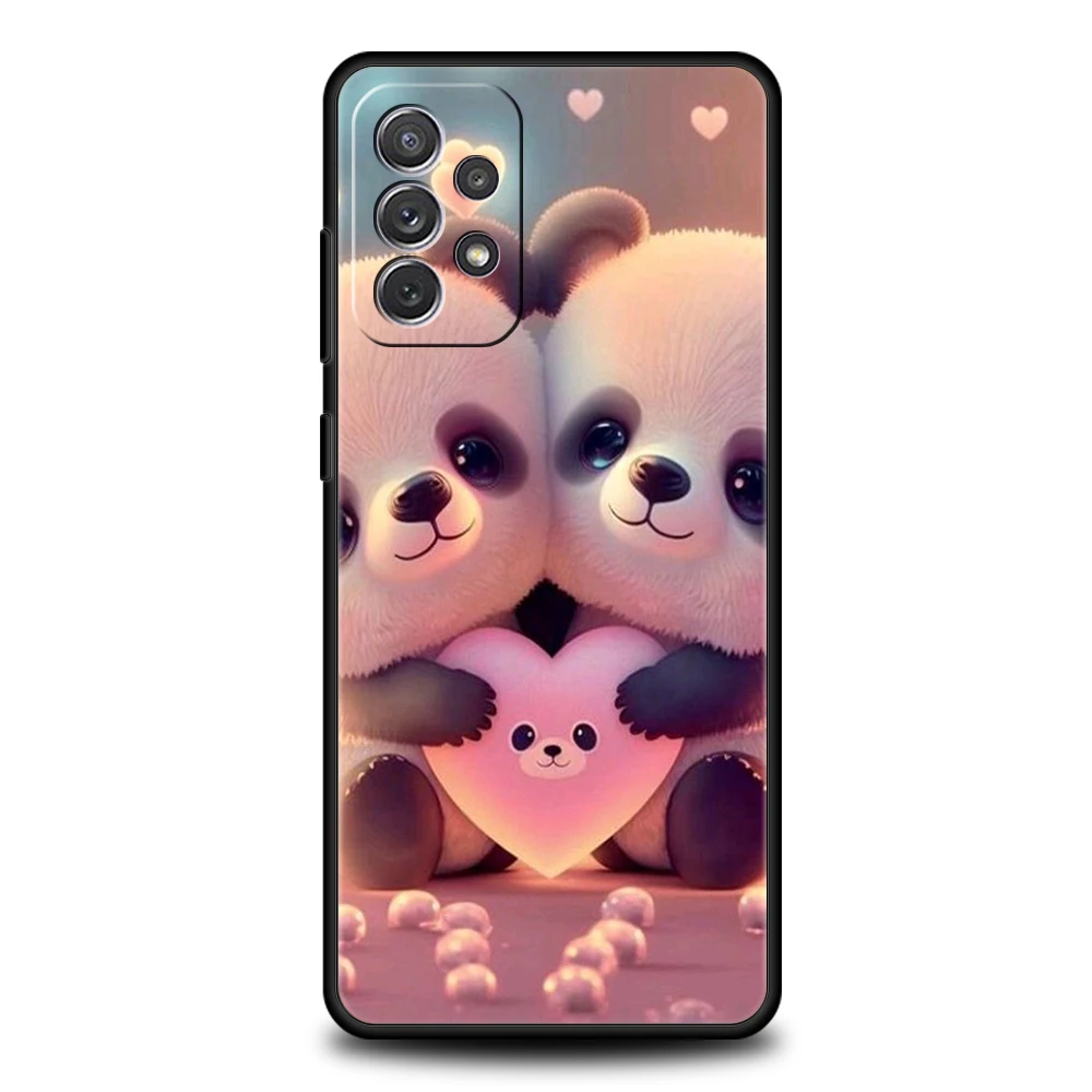 Cartoon Schöne Panda Telefon Fall für Samsung Galaxy A15 A14 A25 A54 A34 A51 A71 A72 A73 A32 A52 A52S A11 A21S A31 A41 Soft Shell – Detail 7