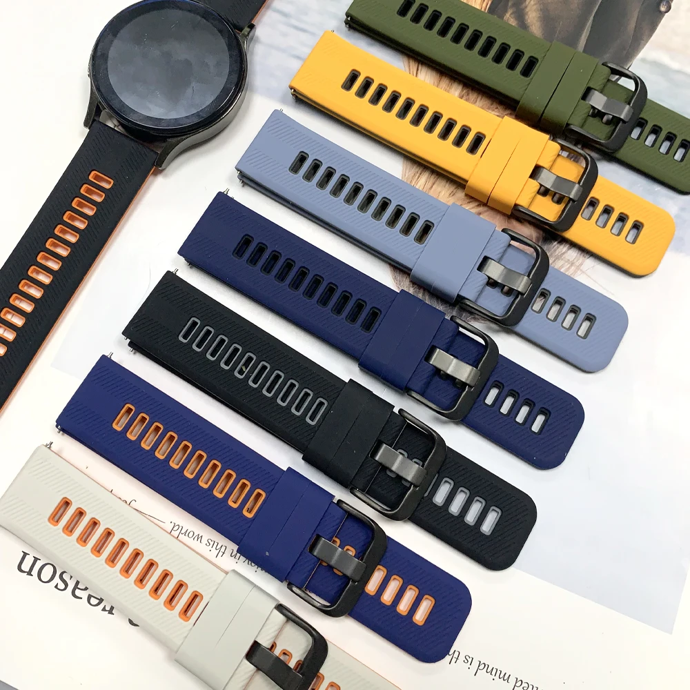 Silicone Soft Strap 22mm Smartwatch Wristband