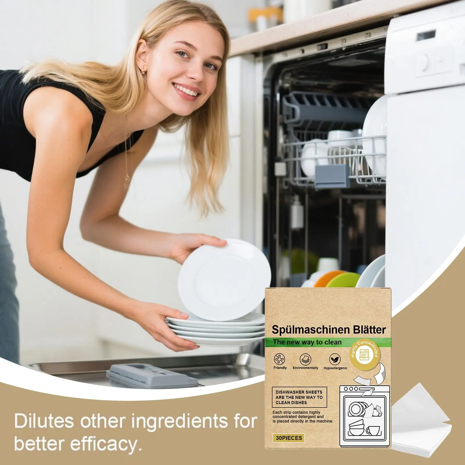 30pcs Dishwasher Cleaner Sheets Removes Odor Dishwasher Cleaner and Deodorizer for Kitchen Home Laundry Washing Machine 4